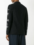 branded patch sleeve jacket