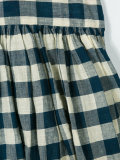 check pleated dress