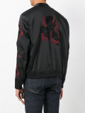 bomber jacket with skull embroidery