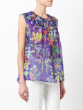 printed silk tank
