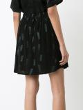 tonal print A-line skirt