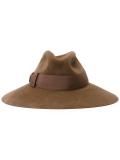 wide brim strapped hat