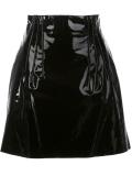 varnished effect a-line skirt