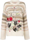 floral embroidery sweater