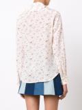 floral print ruffled blouse