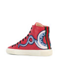 Printed hi-top sneakers