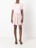 lace detail T-shirt dress