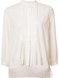 pleated front shirt