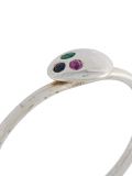 medium sapphire and emerald nugget ring