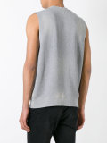 logo print vest