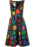 V-neck floral print dress