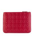 embossed zip wallet 