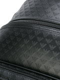 embossed logo pattern backpack 