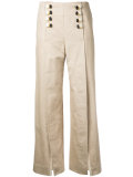 high waist wide leg trousers