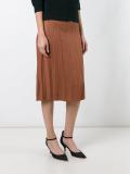 pleated midi skirt