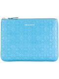 embossed zip wallet