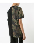 printed pieced T-shirt