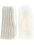 fur detail gloves