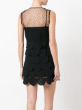 scalloped mini dress