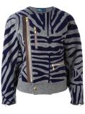 zebra print biker jacket 