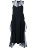 sheer flared dress