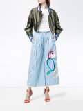 embroidered wide-leg trousers