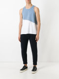 frayed denim tank