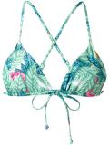 leaf print triangle bikini top