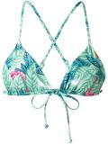 leaf print triangle bikini top