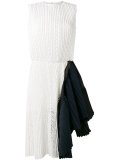 asymmetric dot lace dress