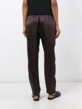 chevron striped print trousers