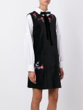 embroidered mini dress