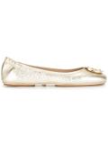 metallic ballerinas