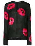 sequinned poppy detail top