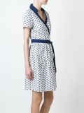 'Peace Palm' printed wrap dress