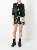 flower embellished crossbody bag