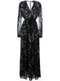 'birds' print long dress
