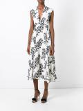 arabesque pattern midi dress