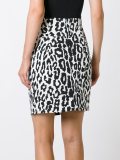 leopard print mini skirt