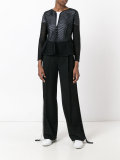 sheer flared jacket