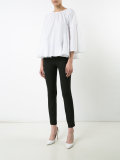 flared short sleeved blouse