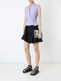 wrap detail sleeveless shirt