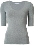 shortsleeved slit back top
