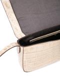 crocodile-embossed satchel