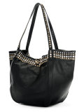 studded shoulder strap tote