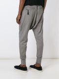 zip drop crotch trousers