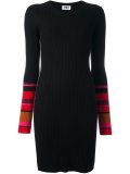 ribbed stripe sleeve dress