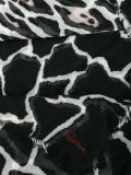 leopard print frayed edge scarf