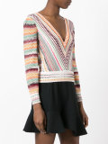 patterned plunge top 