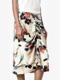 Lucid print gathered skirt
